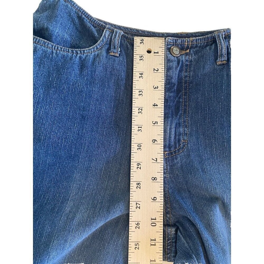 French Cuff Womens Jeans Sz 12 Embroidery Bootcut Y2K Denim Boho Western Artsy - Picture 5 of 12
